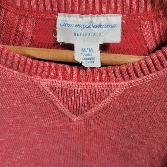 Tommy Bahama Crew Neck Sweater Cotton/Cashmir Blend In Tangerine Size M - Picture 3 of 6